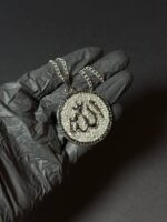 آویز الله نگین دارنقره ای - Image 2